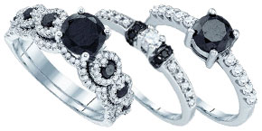 Black Diamond Bridal Rings