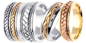 Hand Braided Gold Bands