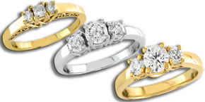 Three Stone Diamond Rings