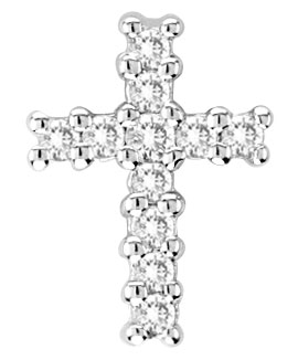 Diamond Cross Pendant 10K White Gold 0.25 cts. GS-21160