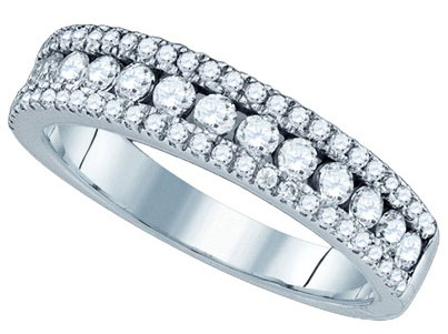 Ladies Diamond Anniversary Band 14K White Gold 0.69 cts. GD-76193 - Click Image to Close