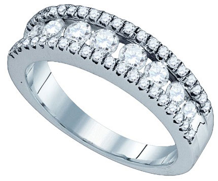 Ladies Diamond Anniversary Band 14K White Gold 1.07 cts. GD-76229 - Click Image to Close