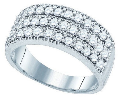 Ladies Diamond Anniversary Band 10K White Gold 0.94 cts. GD-77559 - Click Image to Close