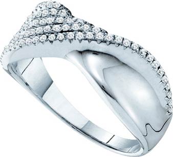 Diamond Cocktail Band 14K White Gold 0.39 cts. GD-40087 - Click Image to Close