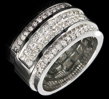 Diamond Band 14K White Gold 1.82 cts. 7R930 - Click Image to Close