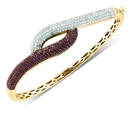 Brown Diamond Bangle 14K White Gold 2.53 cts. GD-70550 - Click Image to Close