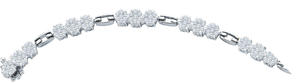 Diamond Bracelet 14K White Gold 2.50 cts. GD-14290