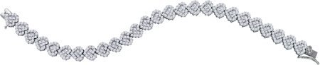 Diamond Bracelet 14K White Gold 6.75 cts. GD-34357
