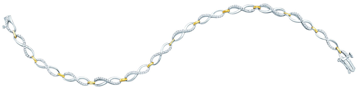 Diamond Infinity Bracelet 10K White Gold 0.50 cts. GD-65082