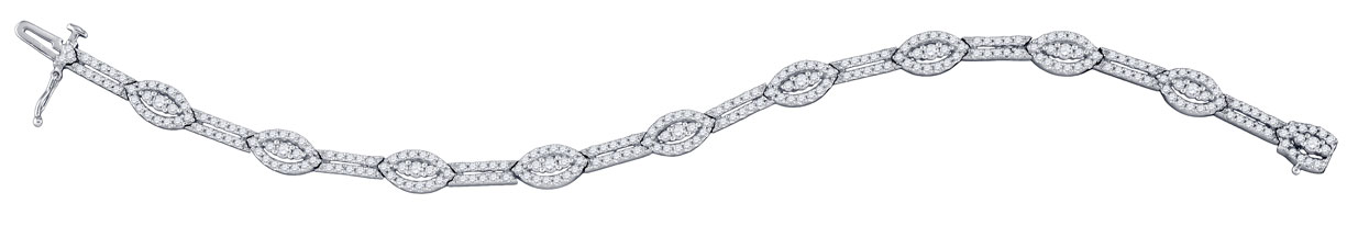 Diamond Bracelet 10K White Gold 2.85 cts. GD-72651