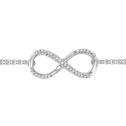 Diamond Infinity Bracelet 10K White Gold 0.10 cts. GD-97128