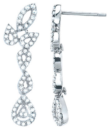 Diamond Chandelier Earring 14K White Gold S46-2 - Click Image to Close