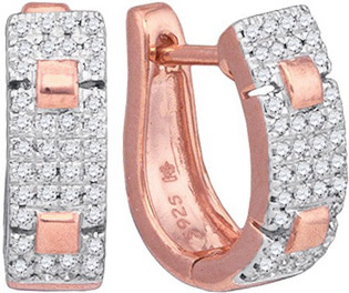 Diamond Fashion Earrings 10K Rose Gold 0.25 cts. GD-88406 - Click Image to Close
