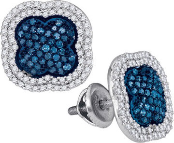 Diamond Fashion Earrings 10K White Gold 0.75 cts. GD-88958