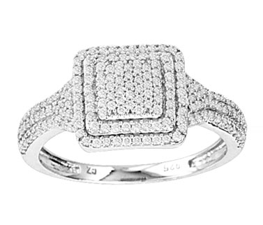 Ladies Diamond Fashion Ring 14K White Gold 0.40 cts. CL-14982 - Click Image to Close