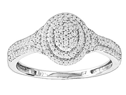 Ladies Diamond Fashion Ring 14K White Gold 0.31 cts. CL-53982