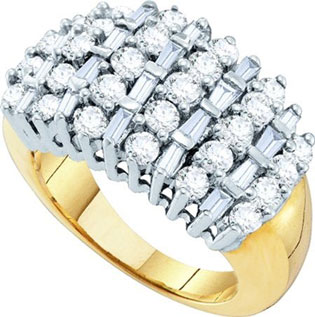 Diamond Cocktail Ring 10K Yellow Gold 2.00 ct GD-11712