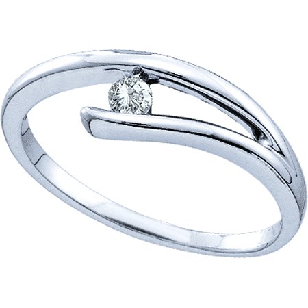 Ladies Diamond Fashion Ring 10K White Gold 0.08 cts. GD-26001 - Click Image to Close