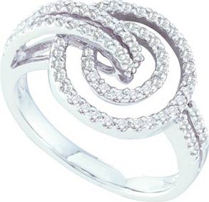 Ladies Diamond Fashion Ring 14K White Gold 0.56 cts. GD-26226 - Click Image to Close