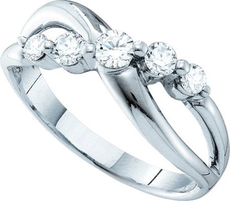 Ladies Diamond Fashion Ring 14K White Gold 0.50 cts. GD-30307 - Click Image to Close