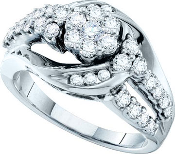 Ladies Diamond Fashion Ring 14K White Gold 1.01 cts. GD-47457