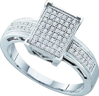 Ladies Diamond Fashion Ring 10K White Gold 0.20 cts. GD-49853