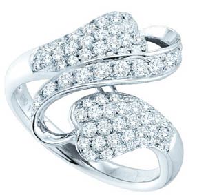 Ladies Diamond Fashion Ring 14K White Gold 1.00 ct. GD-51193 - Click Image to Close