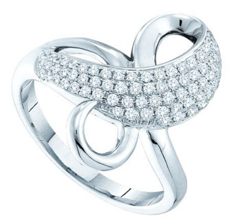 Ladies Diamond Fashion Ring 14K White Gold 0.51 cts. GD-51206