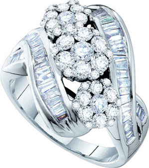 Ladies Diamond Fashion Ring 14K White Gold 2.00 ct. GD-52323 - Click Image to Close