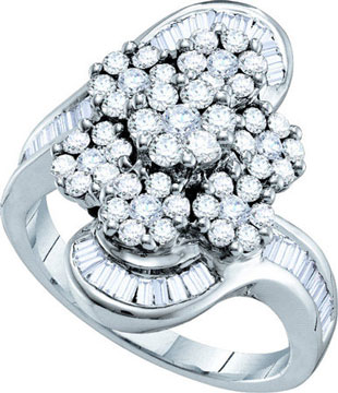 Ladies Diamond Fashion Ring 14K White Gold 2.00 ct. GD-53020 - Click Image to Close