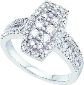 Ladies Diamond Fashion Ring 14K White Gold 1.00 ct. GD-53102 - Click Image to Close