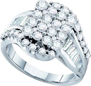 Ladies Diamond Fashion Ring 14K White Gold 2.04 cts. GD-53699 - Click Image to Close