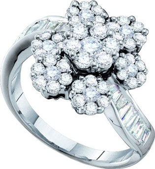 Ladies Diamond Fashion Ring 14K White Gold 1.75 cts. GD-53832