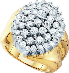 Diamond Cocktail Ring 10K Yellow Gold 3.00 ct. GD-55469