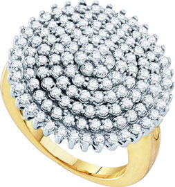 Diamond Cocktail Ring 10K Yellow Gold 2.00 cts. GD-55486 - Click Image to Close