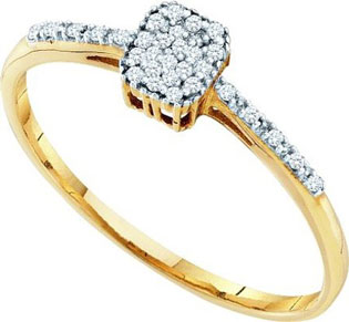 Diamond Cocktail Ring 10K Yellow Gold 0.07 cts. GD-55505