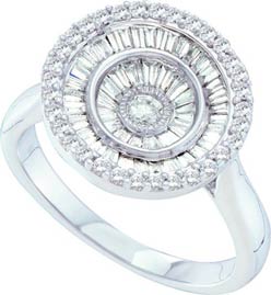 Ladies Diamond Fashion Ring 14K White Gold 0.80 cts. GD-55798