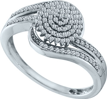 Ladies Diamond Fashion Ring 10K White Gold 0.30 cts. GD-55938 - Click Image to Close