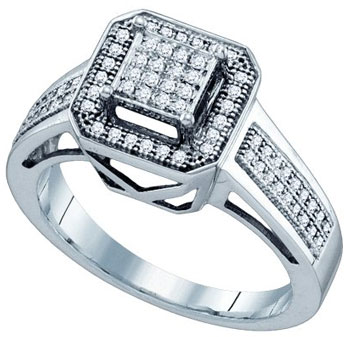Ladies Diamond Fashion Ring 10K White Gold 0.25 cts. GD-57699