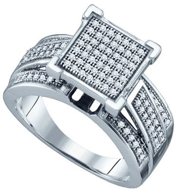 Ladies Diamond Fashion Ring 10K White Gold 0.33 cts. GD-57709