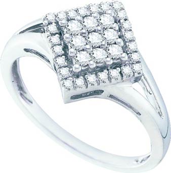 Ladies Diamond Fashion Ring 10K White Gold 0.25 cts. GD-58744 - Click Image to Close