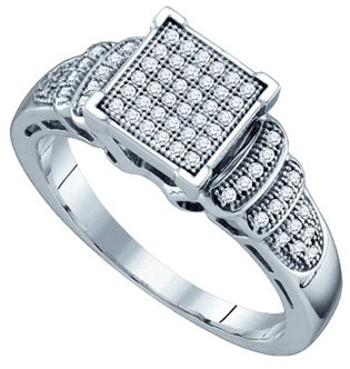Ladies Diamond Fashion Ring 10K White Gold 0.25 cts. GD-63805 - Click Image to Close