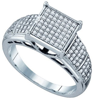 Ladies Diamond Fashion Ring 10K White Gold 0.25 cts. GD-63807