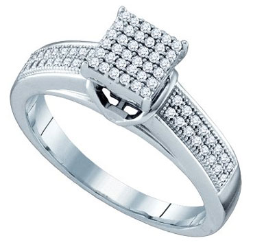 Ladies Diamond Fashion Ring 10K White Gold 0.25 cts. GD-63815