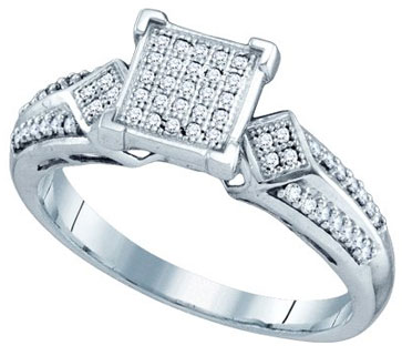 Ladies Diamond Fashion Ring 10K White Gold 0.20 cts. GD-64603