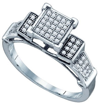 Ladies Diamond Fashion Ring 10K White Gold 0.20 cts. GD-64644
