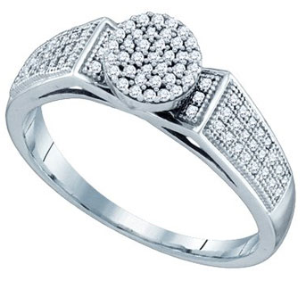 Ladies Diamond Fashion Ring 10K White Gold 0.25 cts. GD-64679 - Click Image to Close