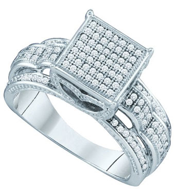 Ladies Diamond Fashion Ring 10K White Gold 0.40 cts. GD-64823