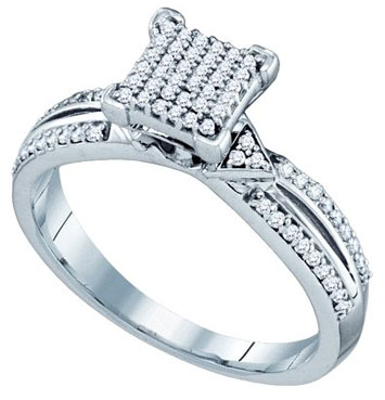 Ladies Diamond Fashion Ring 10K White Gold 0.25 cts. GD-64994 - Click Image to Close