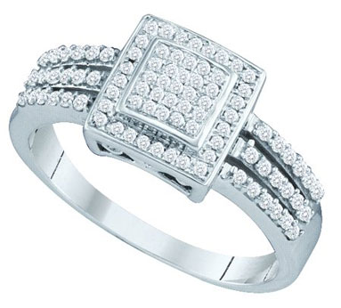 Ladies Diamond Fashion Ring 10K White Gold 0.25 cts. GD-65051 - Click Image to Close